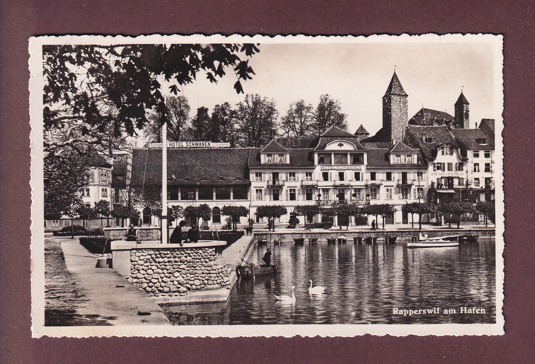 RAPPERSWIL - Hotel Schwanen - 1945 // Eckbug //