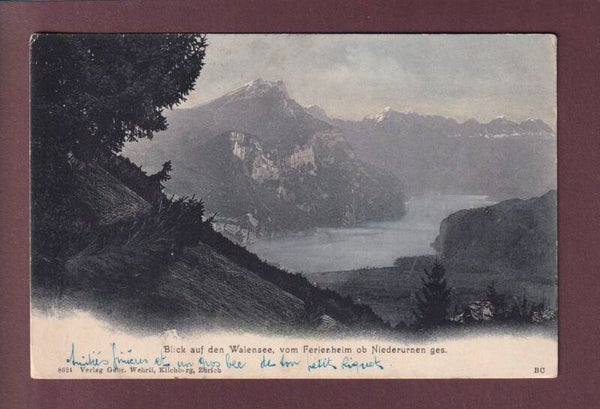 WALENSEE vom Ferienheim ob Niederurnen - 1906