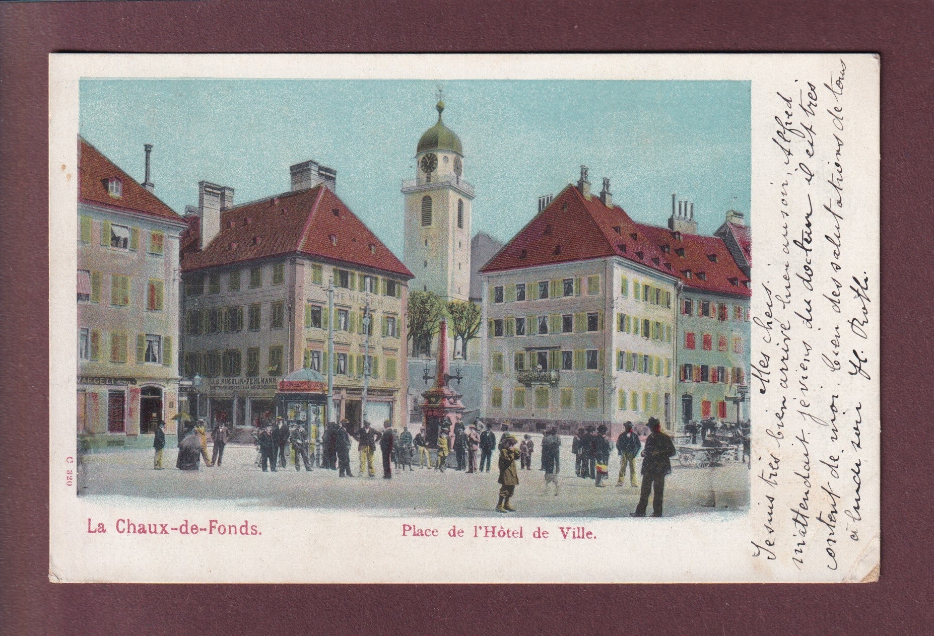 LA CHAUX DE FONDS - Place de l'Hôtel de Ville - 1906