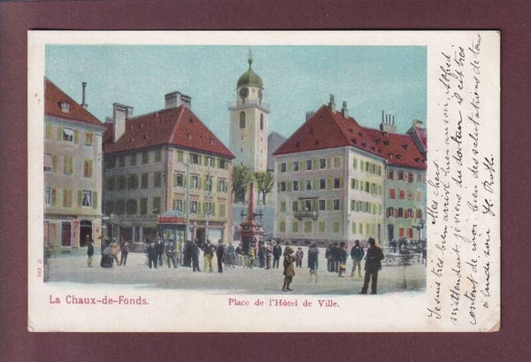 LA CHAUX DE FONDS - Place de l'Hôtel de Ville - 1906