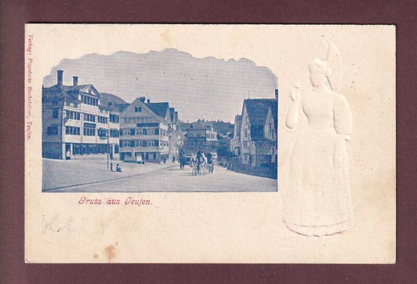 Gruss aus TEUFEN - Appenzellerin - 1900