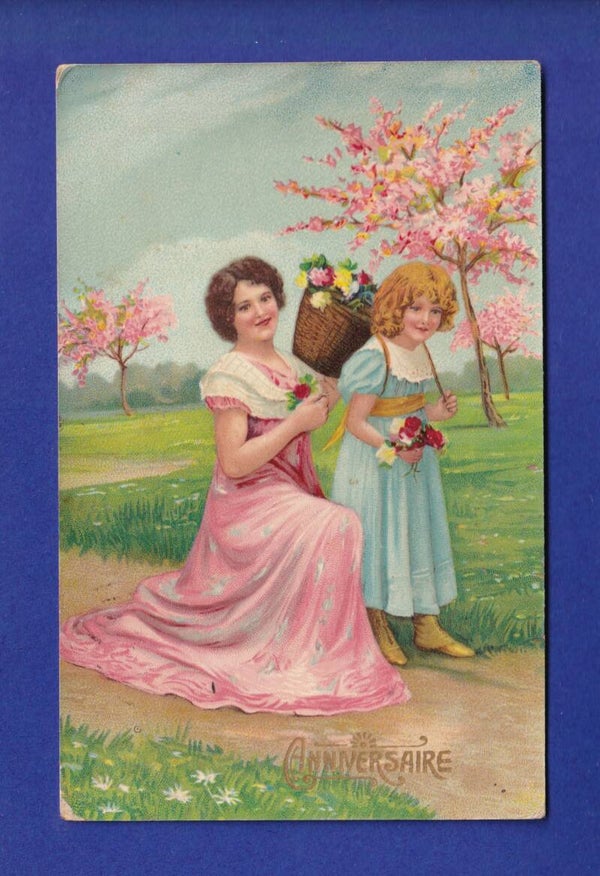 ENFANT - Maman et sa fille - Fleurs - Anniversaire