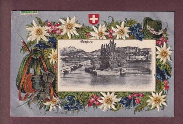 GENEVE - 1913 Relief // pli d'angle //
