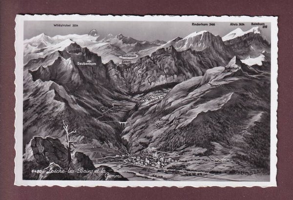 LOECHE-LES-BAINS et la Gemmi - 1958