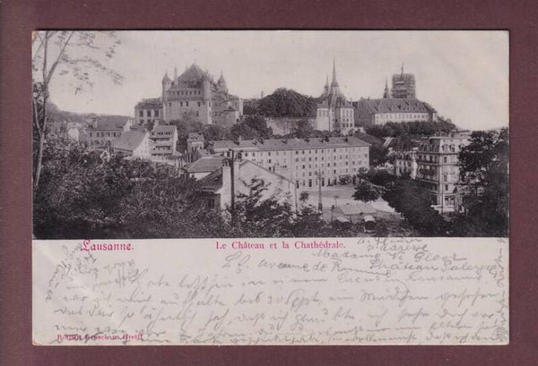 LAUSANNE - Château Cathédrale - 1901 srface glacée // pli //
