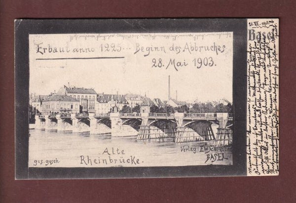 BASEL - Alte Rheinbrücke - 1903