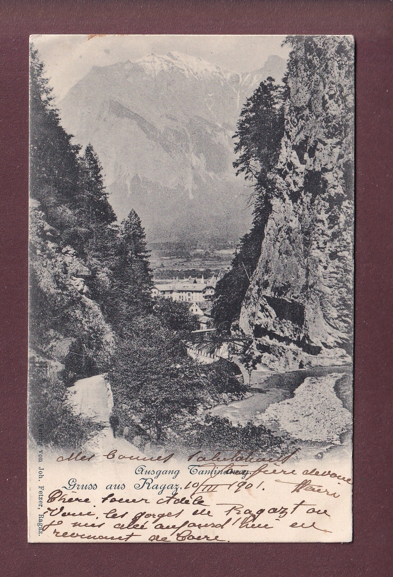 Gruss aus RAGAZ - 1901 Langstempel