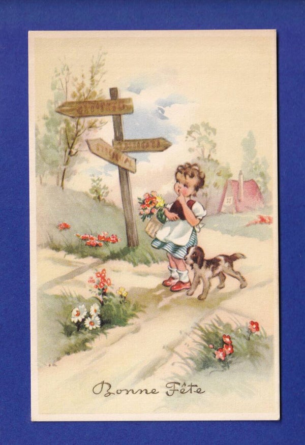 ENFANT - Jeune fille et son chien