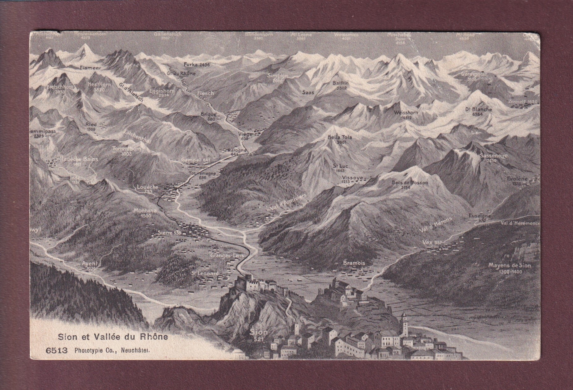SION et Vallée du Rhône - 1906