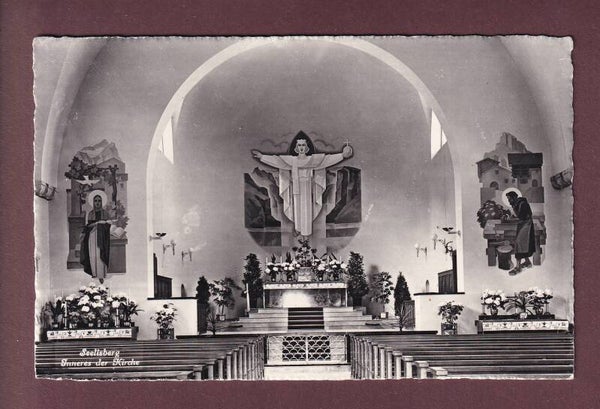 SEELISBERG - Inneres der Kirche // leichter Eckbug //
