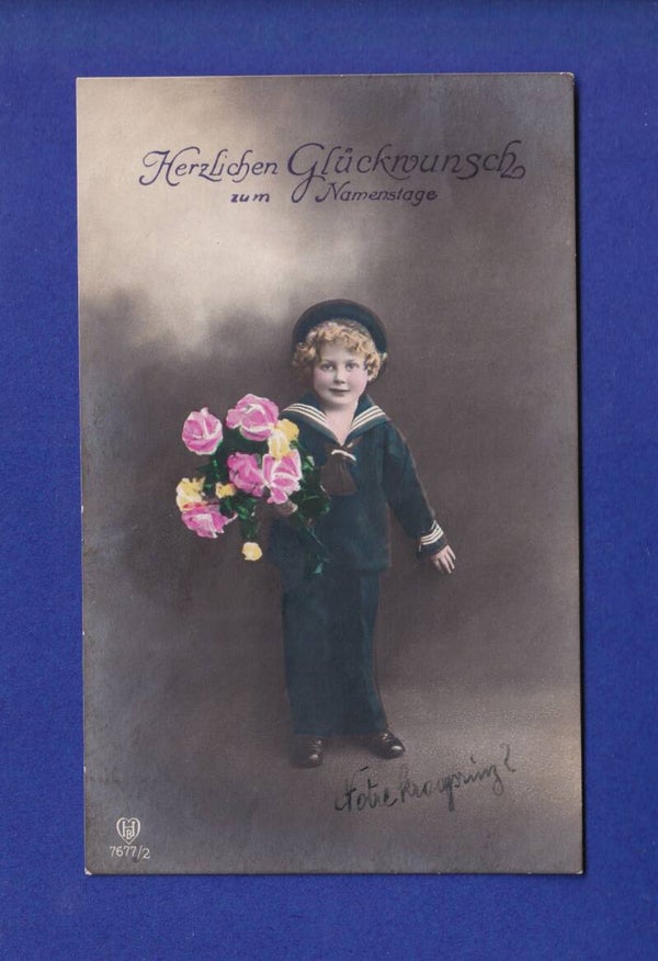 ENFANT / KIND - Namenstag - Mädchen und Blumen