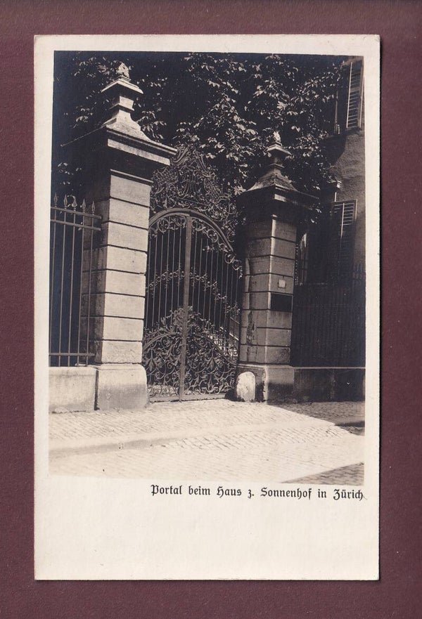 ZÜRICH - Portal beim Haus z. Sonnenhof