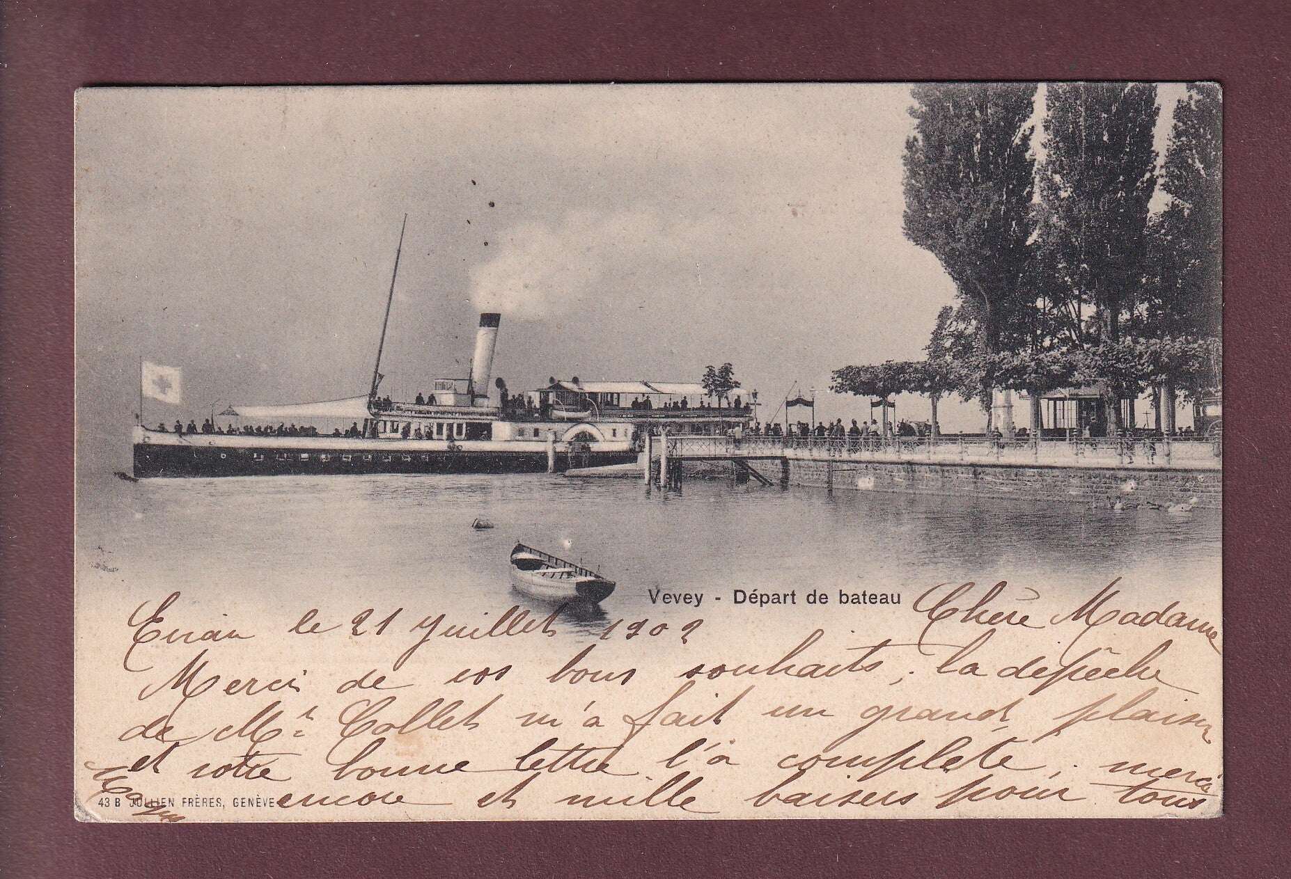 VEVEY - Bateau CGN - 1902