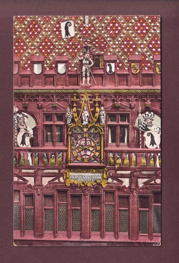 BASEL - Rathaus-Uhr - 1911