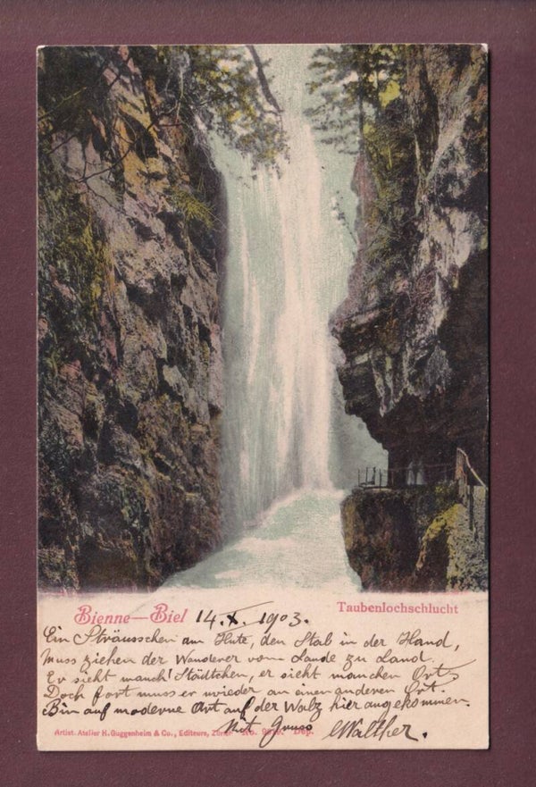 BIEL - Taubenlochschlucht - 1903