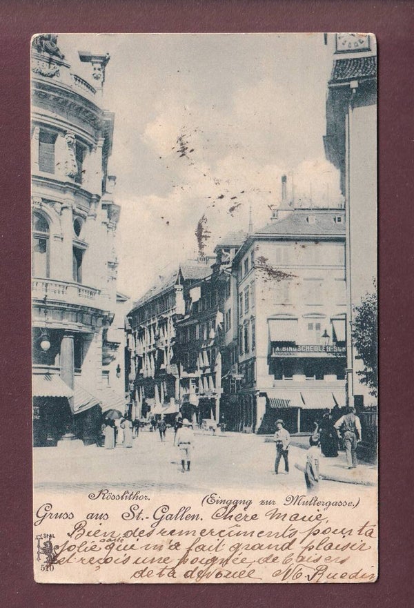 ST. GALLEN - Rösslithor - Multergasse - 1901