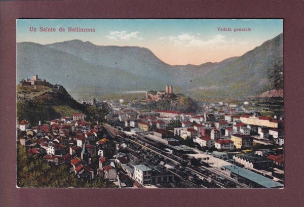 Un saluto da BELLINZONA - Stazione - 1917 Feldpost