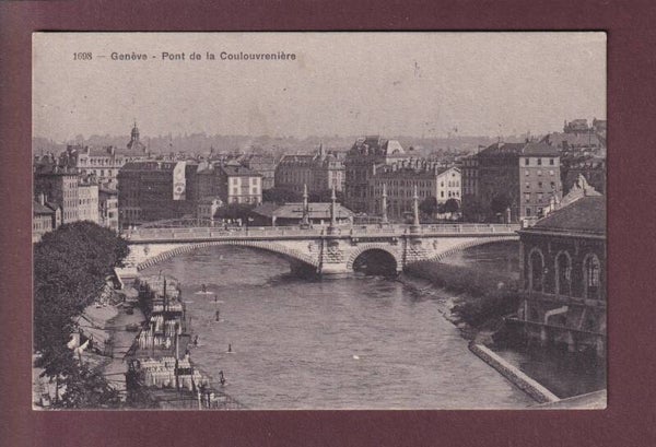 GENEVE - Pont de la Coulouvrenière - 1914