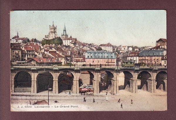 LAUSANNE - Grand Pont - Tram - 1908