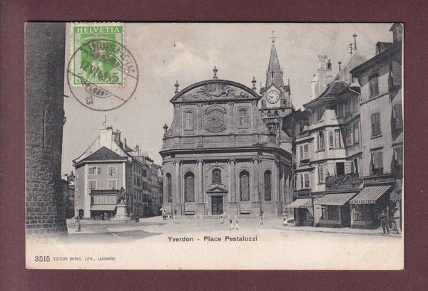 YVERDON - Place Pestalozzi - 1908