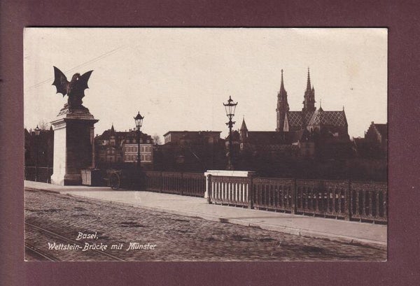BASEL - Wettsteinbrücke - Münster - 1922