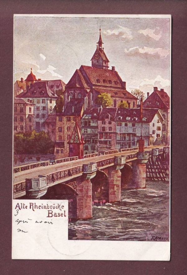 BASEL - Alte Rheinbrücke - 1902