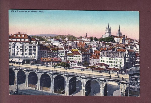 LAUSANNE - Grand Pont - Tram - 1908