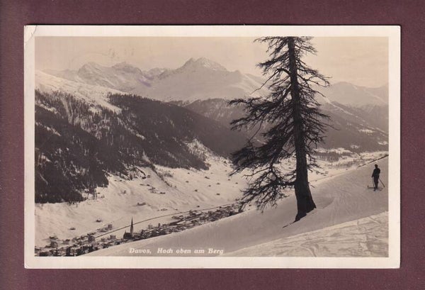 DAVOS - Hoch oben am Berg - 1930 // kleiner Eckbug //