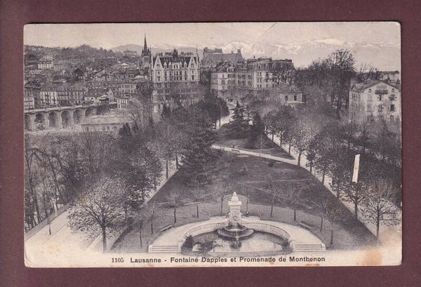 LAUSANNE - Fontaine Dapples - Montbenon - 1908