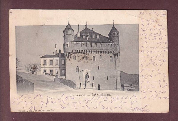 LAUSANNE Château 1901 // pli d'angle et petite déchirure //