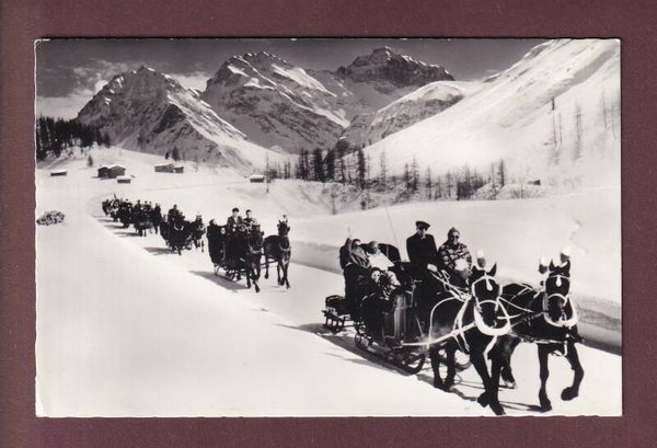 DAVOS - Schlittenfahrt im Sertigtal - 1967