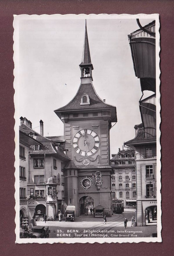 BERN - Zeitglockenturm Seite Kramgasse - 1945