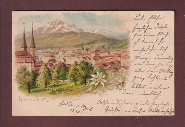 LUZERN und Pilatus - Hofkirche - 1903