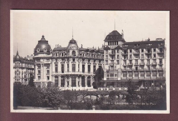LAUSANNE - Hôtel de la Paix et Crédit Suisse