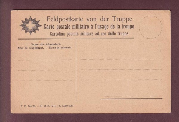 Carte postale MILITAIRE à l'usage de la troupe