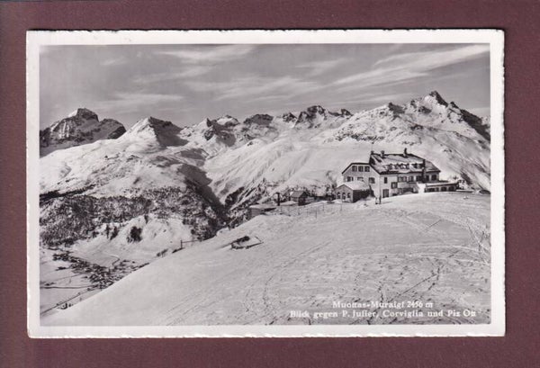 MUOTTAS-MURAIGL unter Schnee - 1939 Hotel Stempel