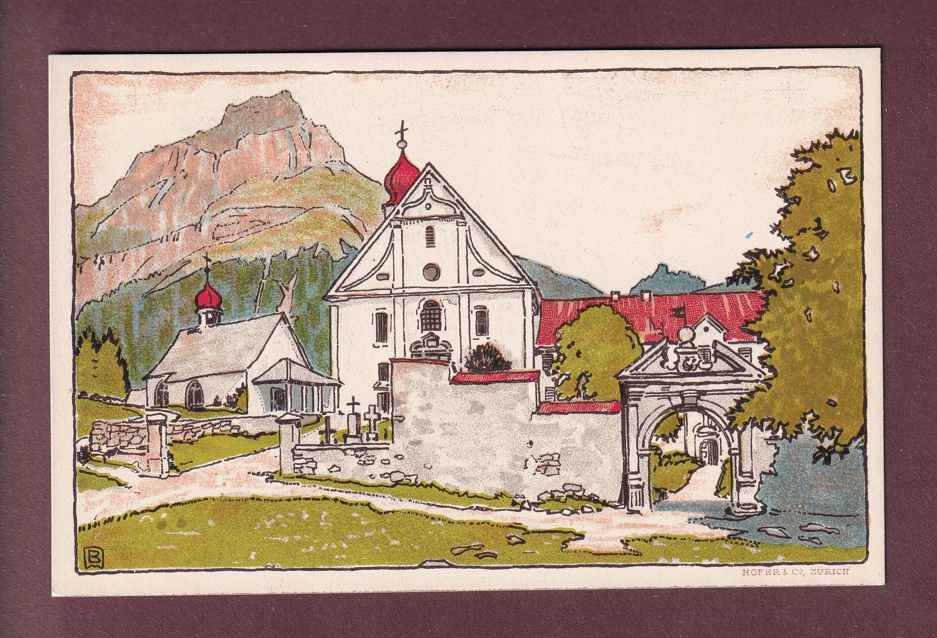 ENGELBERG - Kloster mit Hahnen