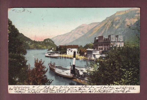 INTERLAKEN - Ost-Station - Schiff - 1904