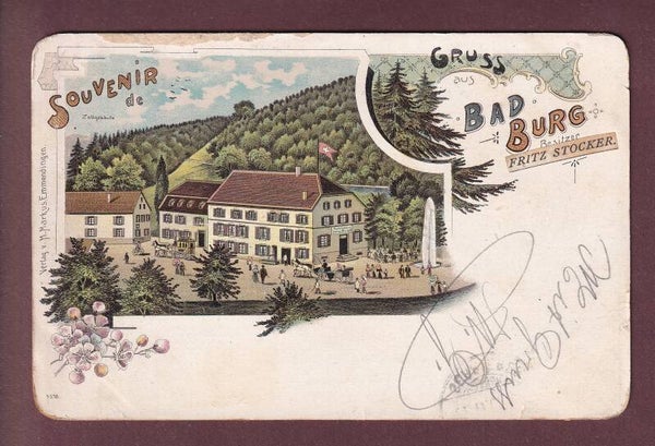 Gruss aus BAD BURG Fritz Stocker - 1905 // Zustand sehen //
