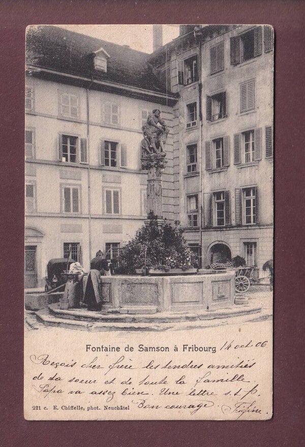 FRIBOURG - Fontaine de Samson - 1906