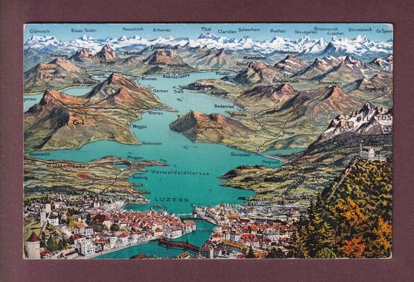 LUZERN und Umgebung - Vogelschau
