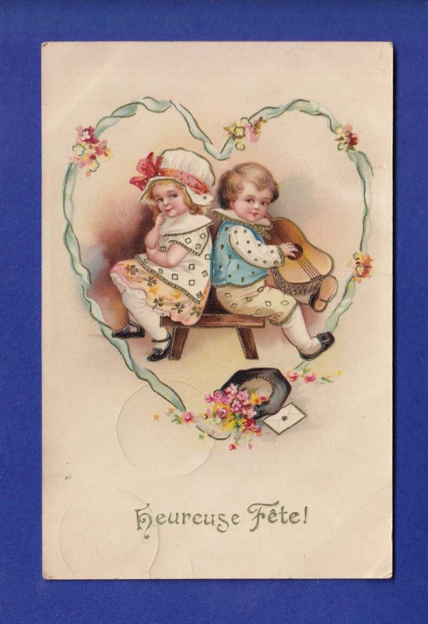 ENFANT - Joli petit couple en cœur - Heureuse Fête