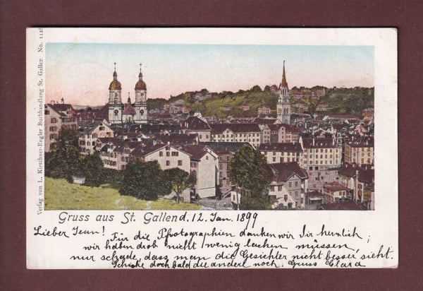 ST. GALLEN - Teilansicht - 1899 Goldtinte