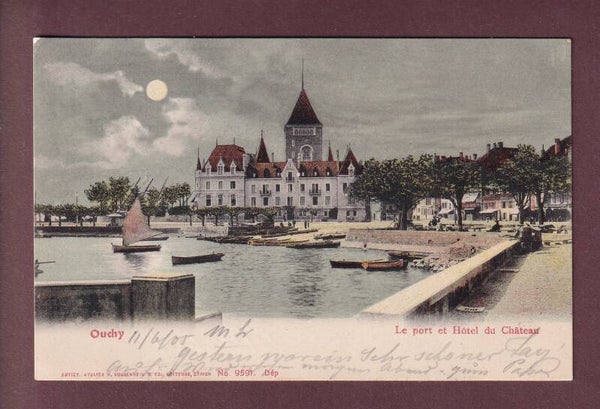 LAUSANNE - Château d'Ouchy - Clair de lune - 1905
