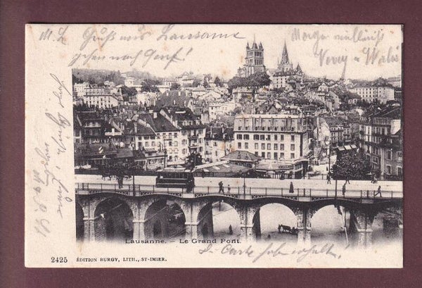 LAUSANNE - Grand Pont - Tram - 1905