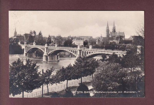 BASEL - Wettsteinbrücke - Münster - 1926