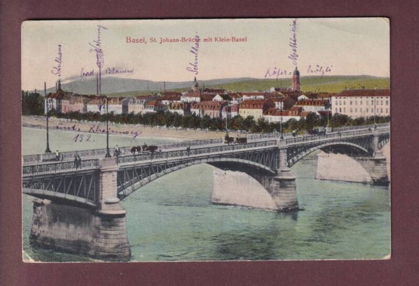BASEL - St. Johann-Brücke - 1911 // Eckbug //
