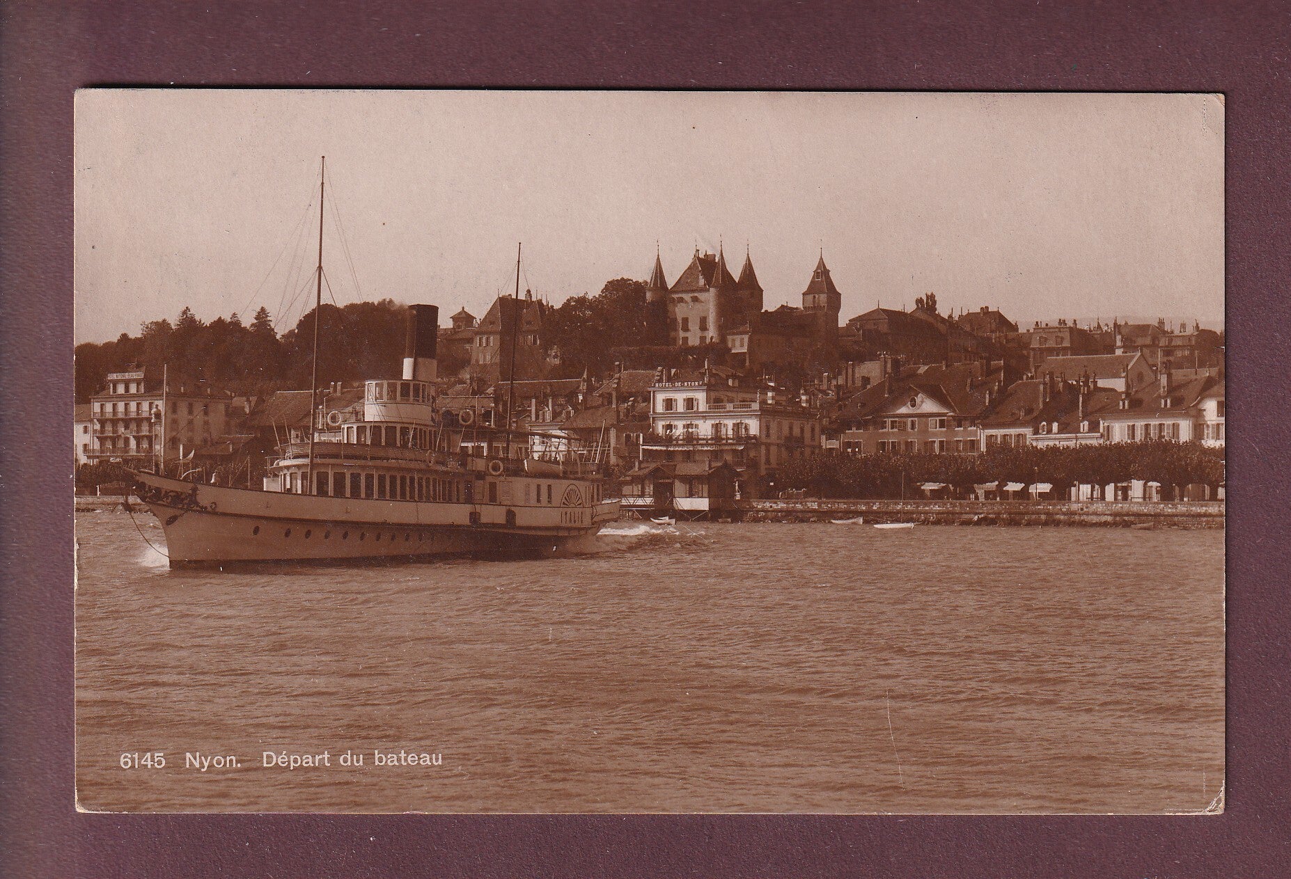 NYON - Départ de bateau CGN Italie - 1921