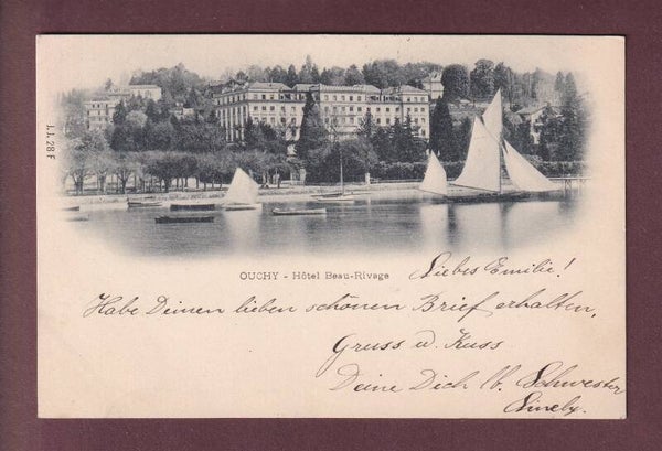 LAUSANNE - Ouchy - Beau-Rivage - 1899