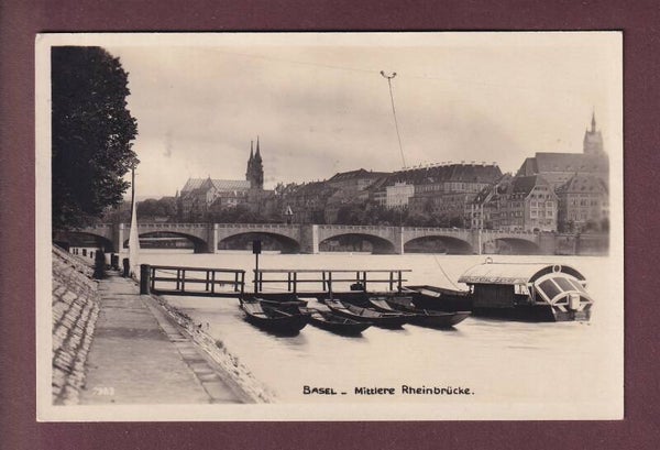 BASEL - Mittlere Rheinbrücke - 1928